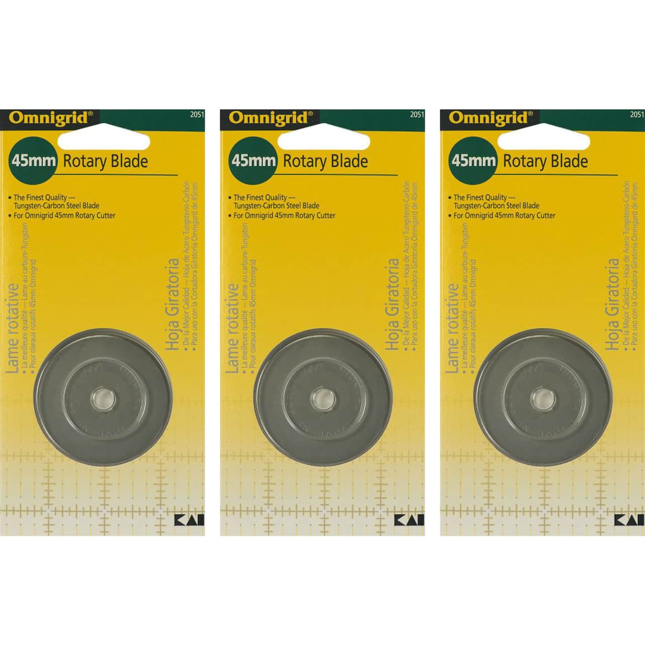 Omnigrid® 45mm Rotary Replacement Blades, Pack Of 3